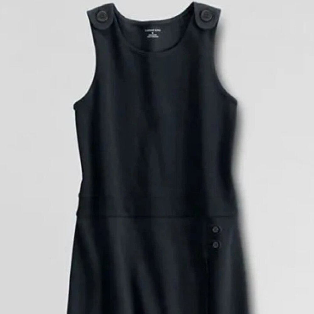 Lands' End Girls Knit Black SleevelessJumper, School Uniform, NWT